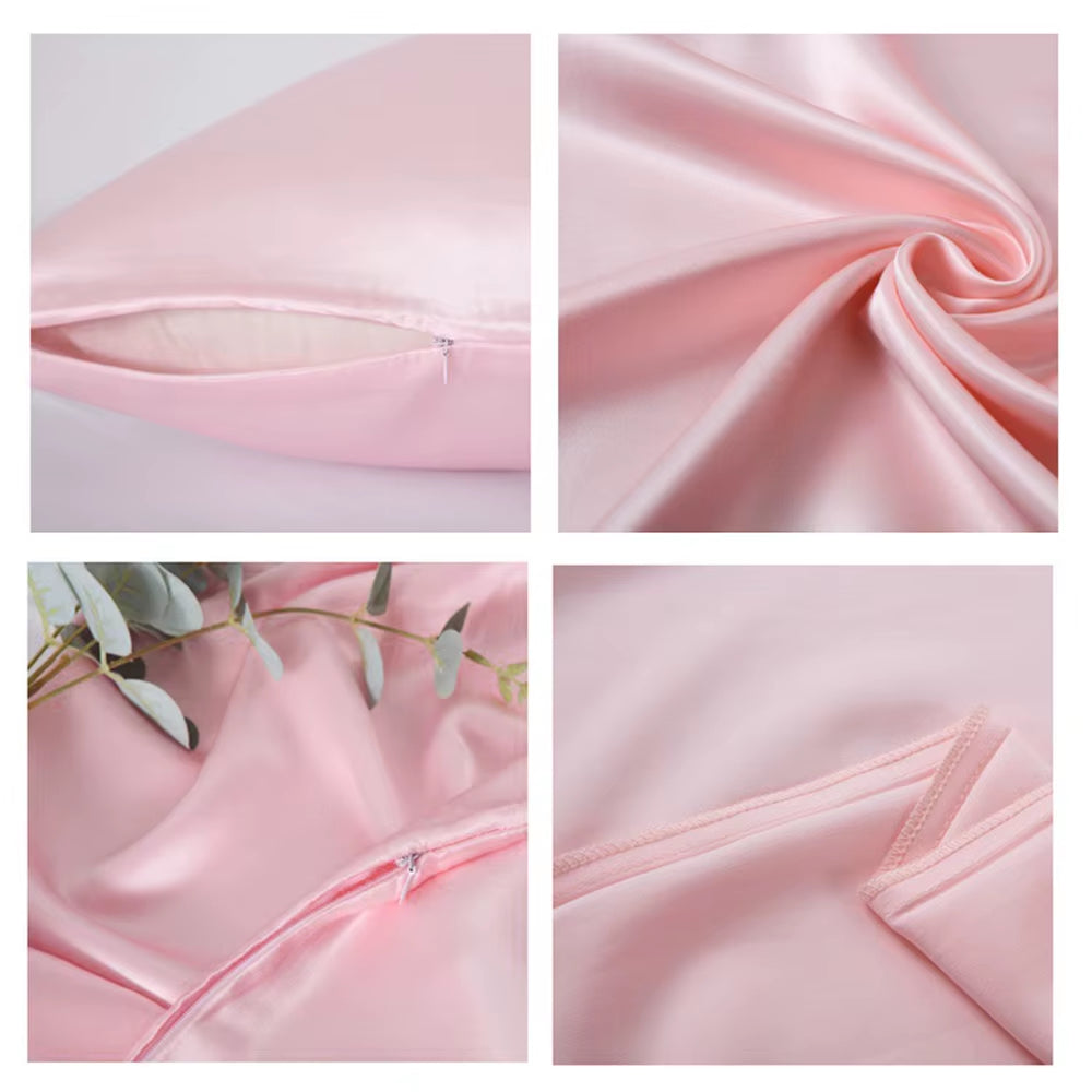 100% Pure Real Silk Pillowcase Two Sides Natural Mulberry Silk Pillow Case with Hidden Zipper Soft Breathable Good for Hair&Skin