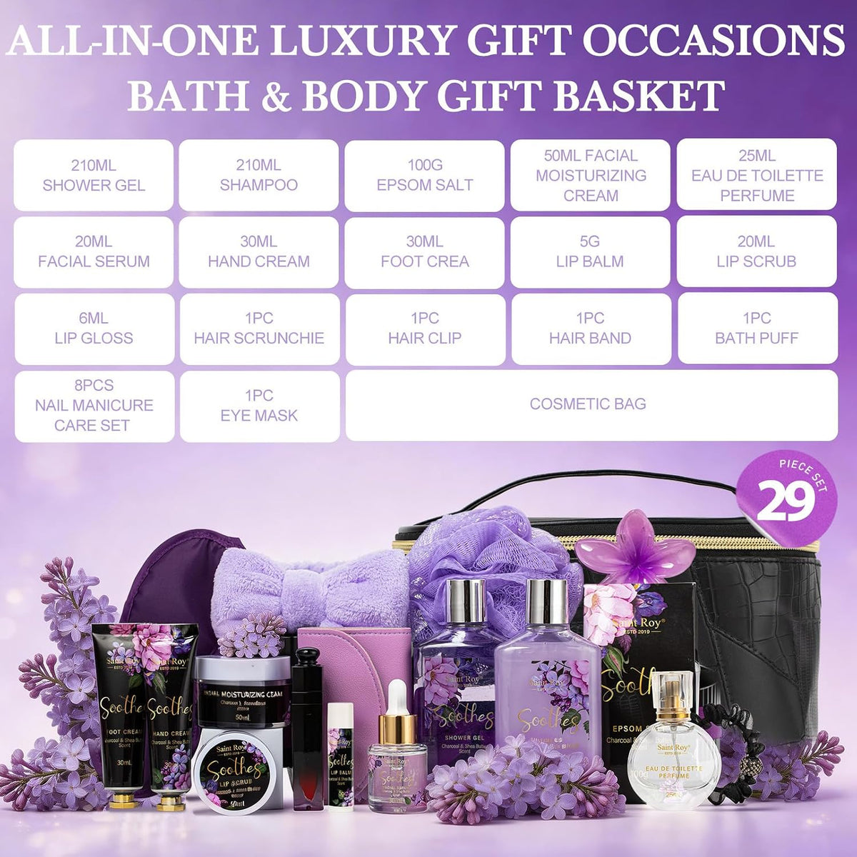 Birthday Gifts for Women Spa Gift Baskets Bath Set for Women Self Care Kit