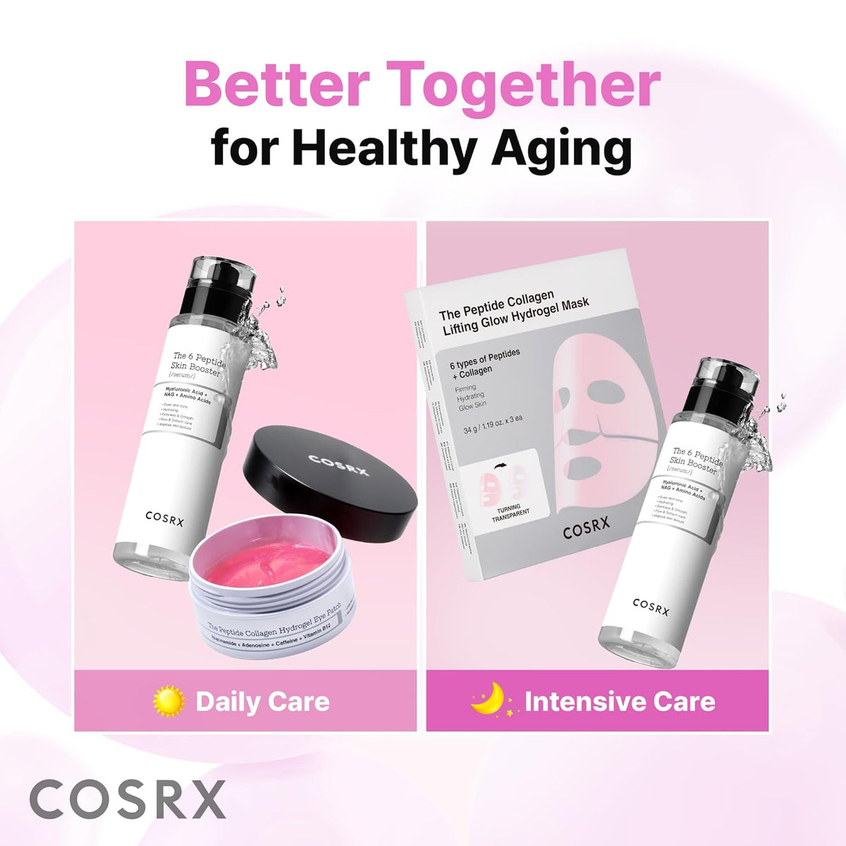 Pink Peptides Collagen Hydrogel Eye Patch for Puffy Eyes (60)