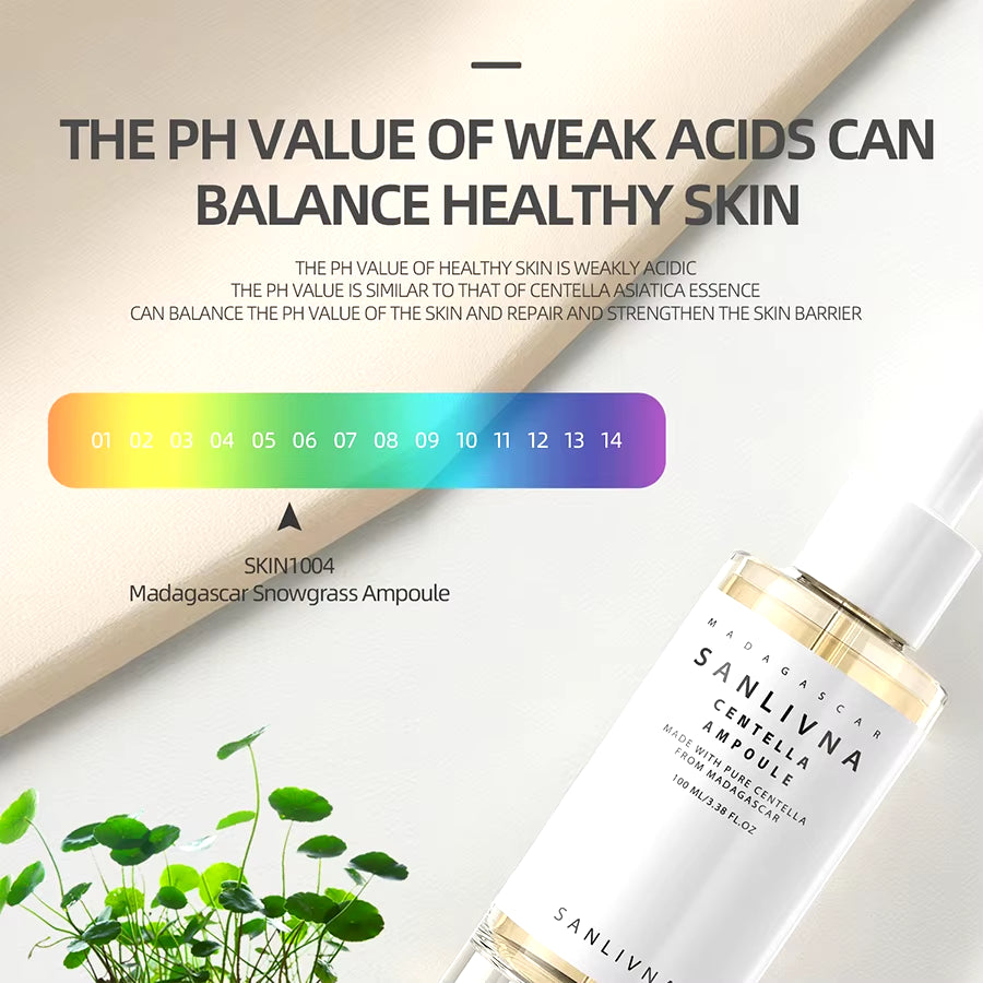 Madagascar Centella Asiatica Ampoule Facial Serum , Prone and Sensitive Skin Moisturizing Skin Firming Korean Glass Skin Car