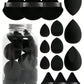 15Pcs Makeup Sponge Set with Storage Jar, Beauty Blender Powder Puff Mini Powder Puff Mini Finger Air Cushion Triangle Puff