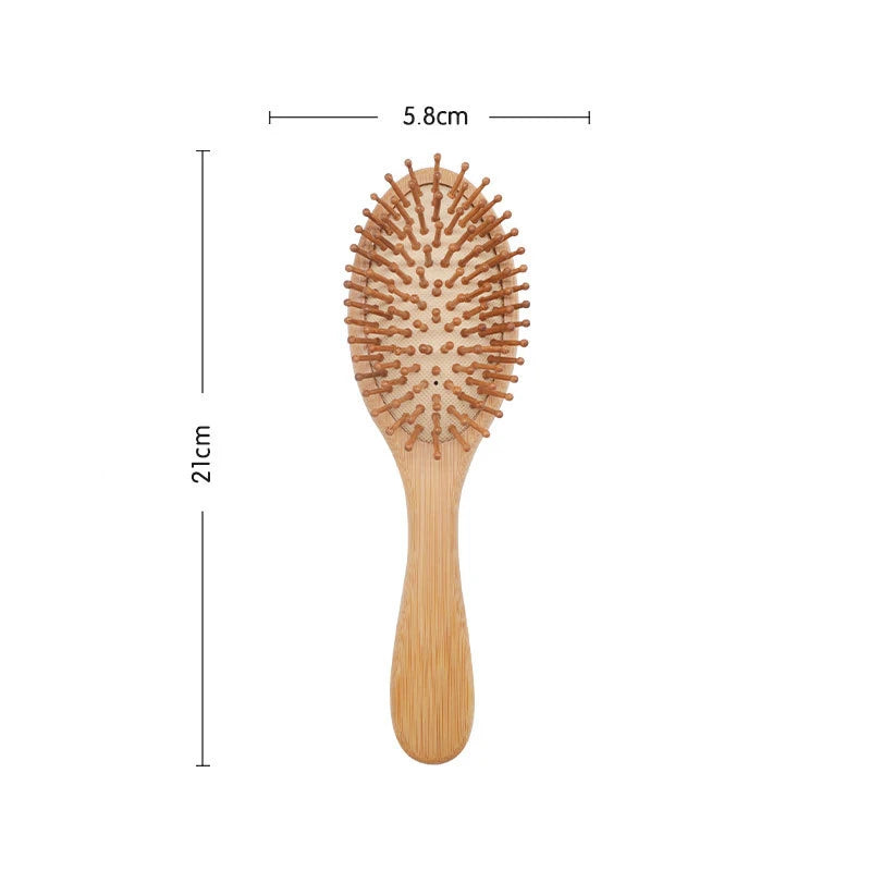 Premium Wooden Bamboo Hair Brush Improve Hair Growth Wood Hairbrush Prevent Hair Loss Comb Bamboo Comb Teeth