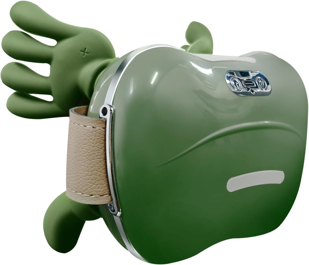 Bionic Heated Massager, Wireless Portable Shiatsu Neck and Back Massager, Electric Deep Tissue 4D Kneading Massage, Simulated Human Hand Design for Pain Relief and Muscle Relax (Green)