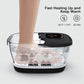 Collapsible Foot Spa with Heat, Bubble, Red Light, and Temperature Control, Foot Bath Massager with 8 Shiatsu Massage Rollers