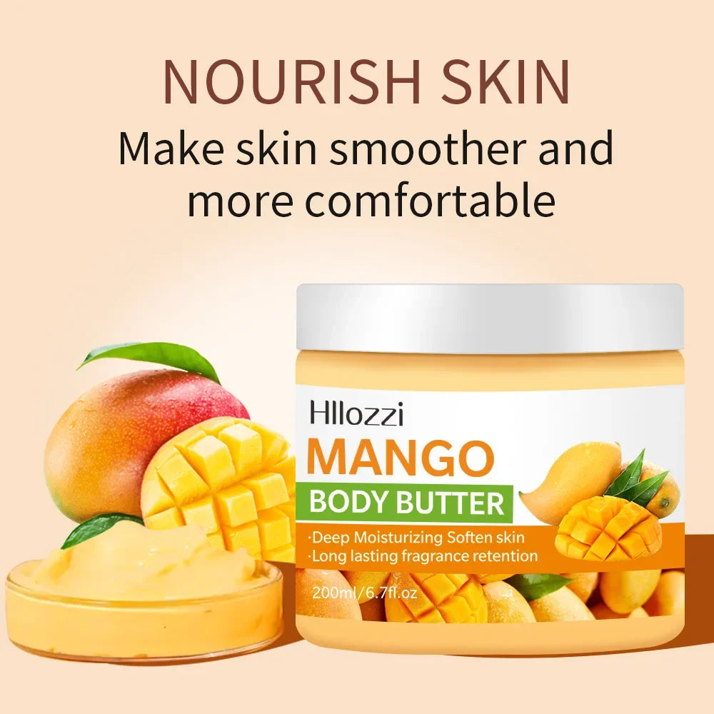 200Ml High Moisturizing Body Butter Cream Coconut Mango Flavor Body Cream Moisturizing and Nourishing Body Repair Cream