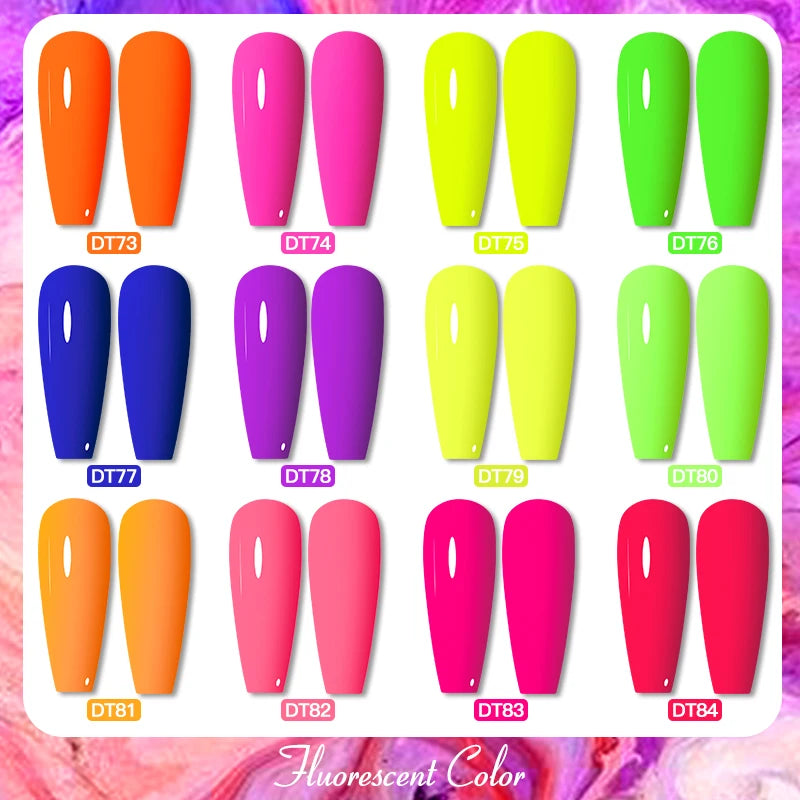 7Ml Fluorescent Gel Nail Polish Vernis Summer Neon Semi Permanent UV Gel Varnish Nail Art Manicure for Nails
