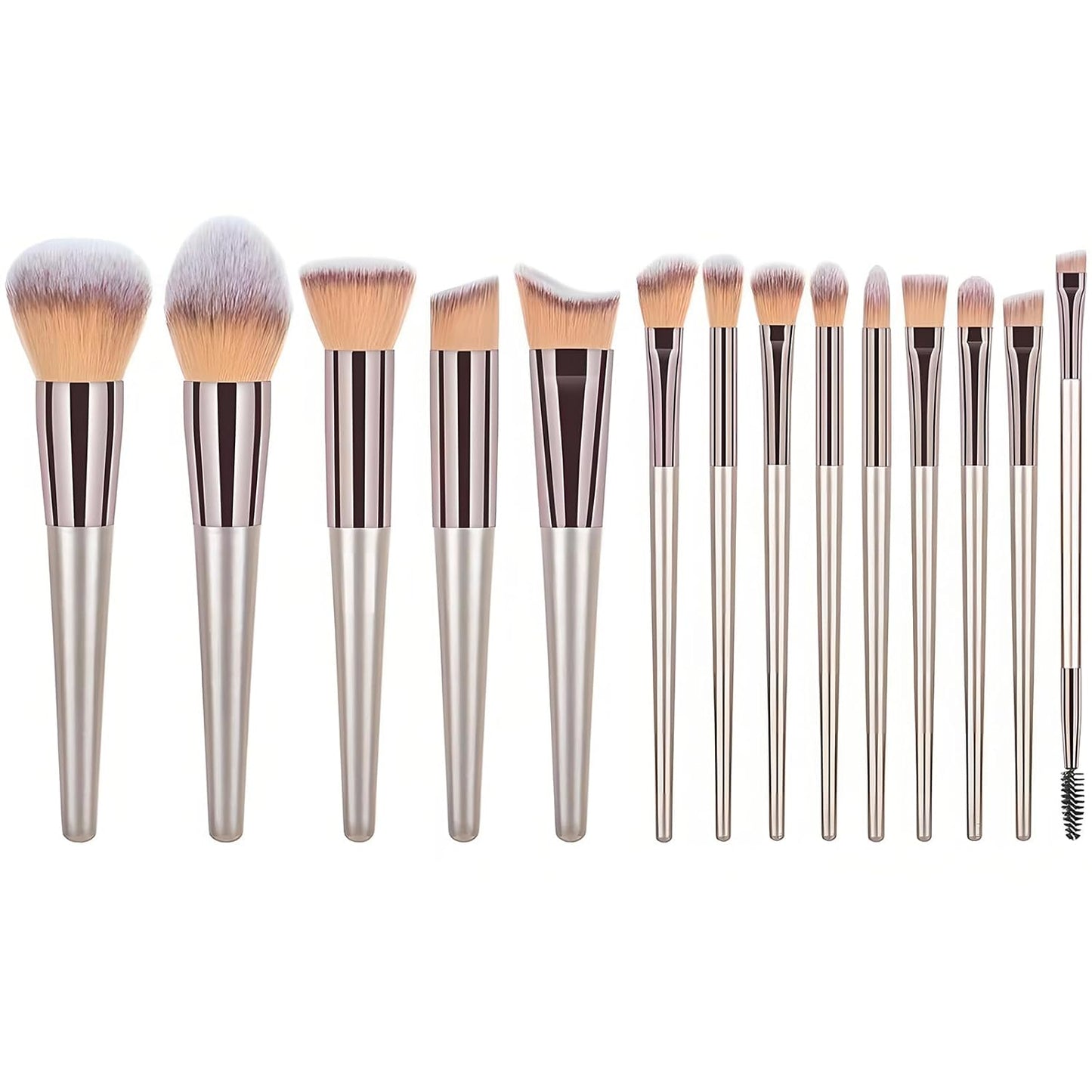 14-Piece Premium Synthetic Makeup Brush Set for Foundation, Powder, Concealers, Eye Shadows, and Blush