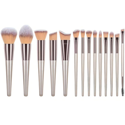 14-Piece Premium Synthetic Makeup Brush Set for Foundation, Powder, Concealers, Eye Shadows, and Blush