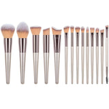 14-Piece Premium Synthetic Makeup Brush Set for Foundation, Powder, Concealers, Eye Shadows, and Blush