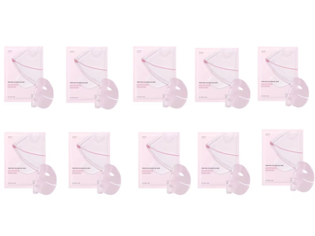 Pink Collagen Gel Salmon Pdrn Facial Mask,Deep Hydrating,Moisturizing and Firming Hydrogel Jelly Face Sheeets,Balance Skin Tone