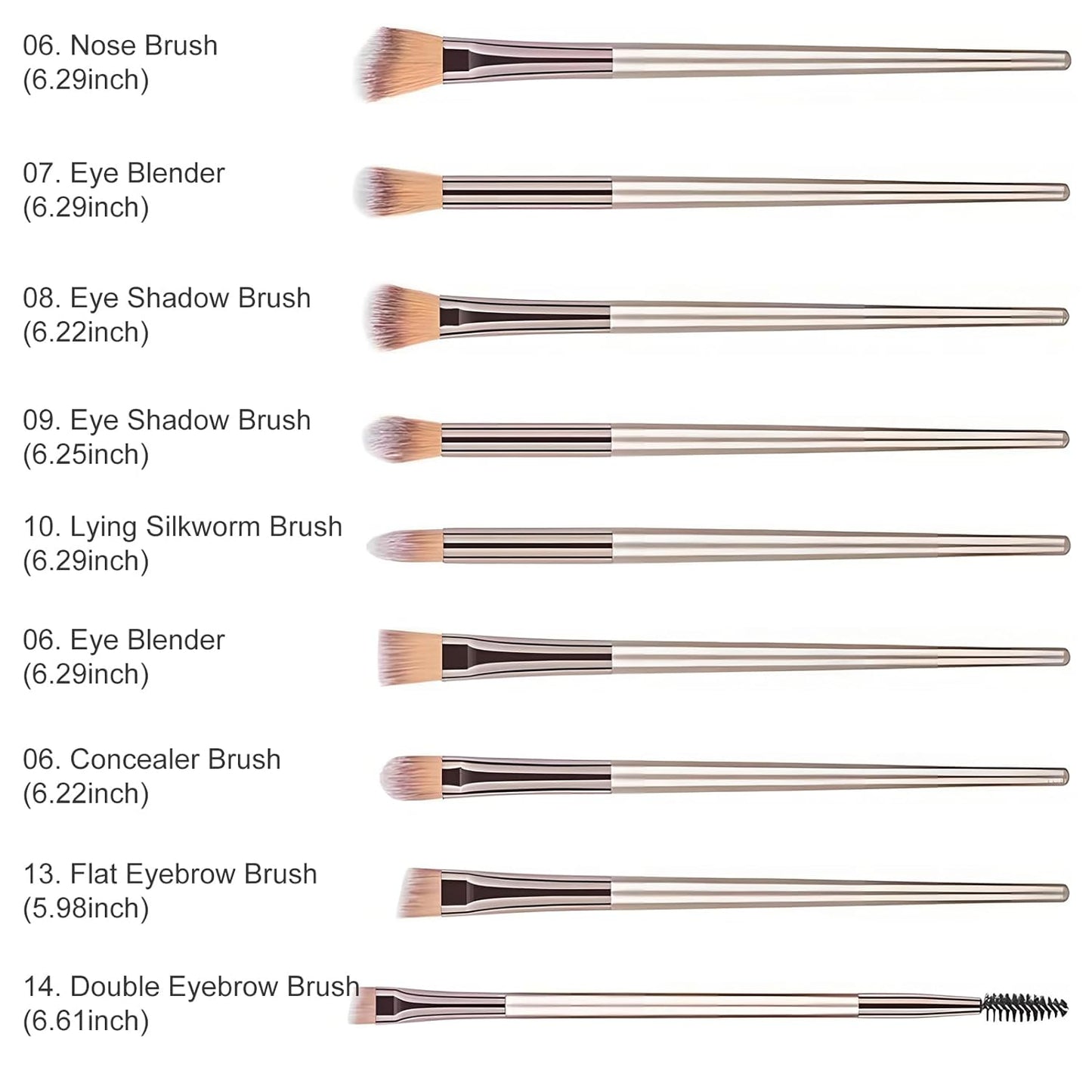 14-Piece Premium Synthetic Makeup Brush Set for Foundation, Powder, Concealers, Eye Shadows, and Blush